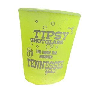 Shot Glass Tipsy Tennessee Neon Crooked Bottom‎